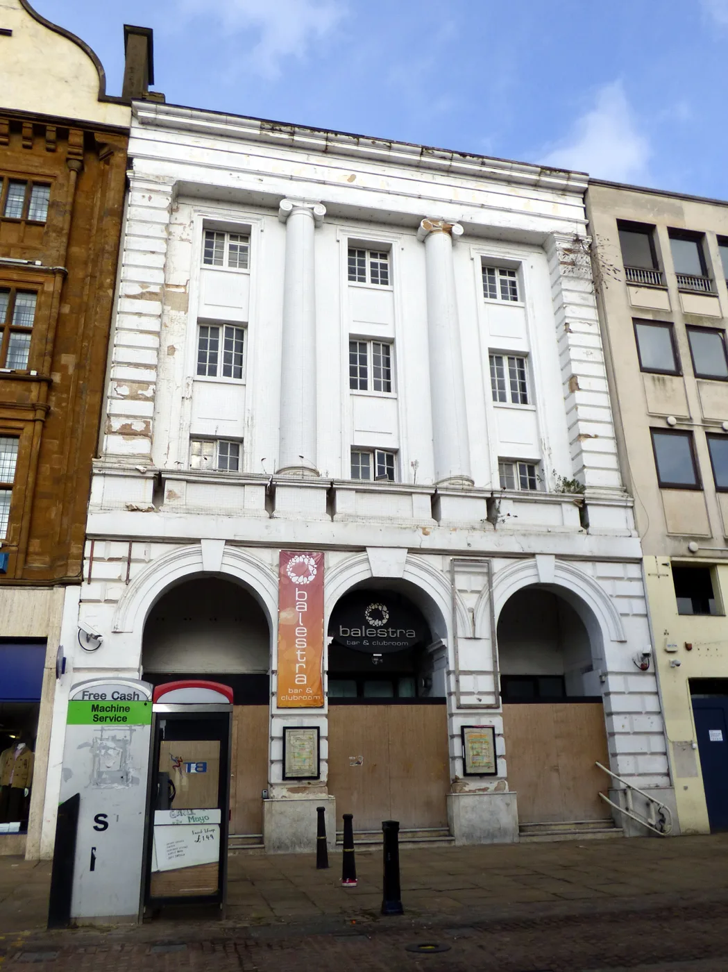 The Corn Exchange on The Parade, Northampton, which the second application would restore and reopen. The picture does not show the frontage as it is today.